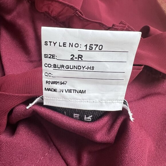 After Six 1570 Size 2 Burgundy Tie-Shoulder Bustier Ruffle Hem Maxi Dress NEW - Picture 8 of 12